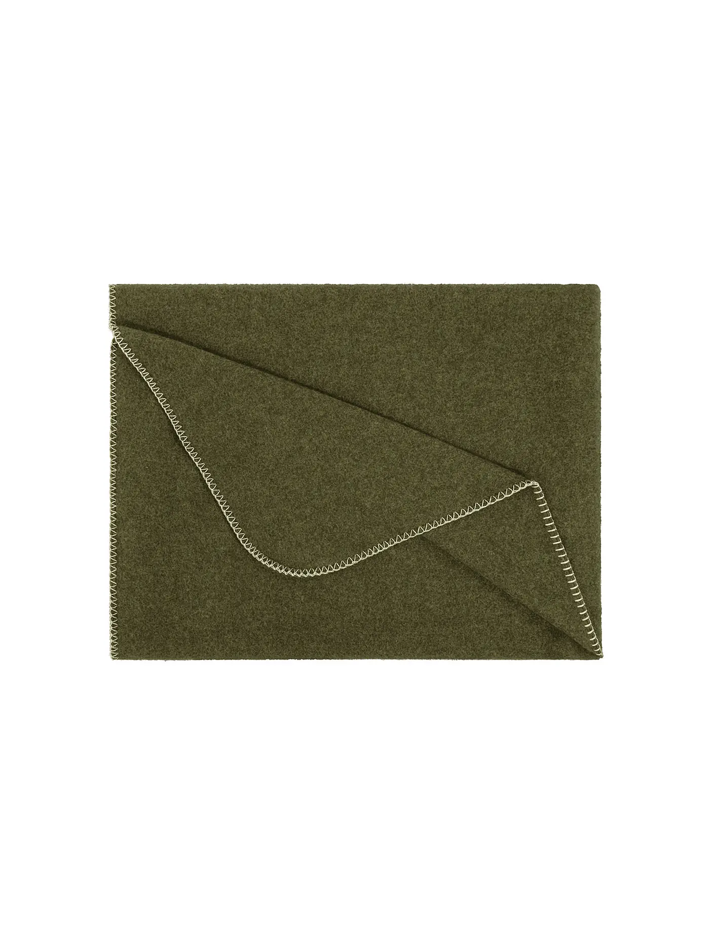STEINER 1888 | Wolldecke - Plaid Alina 145x190cm Crocus | olive
